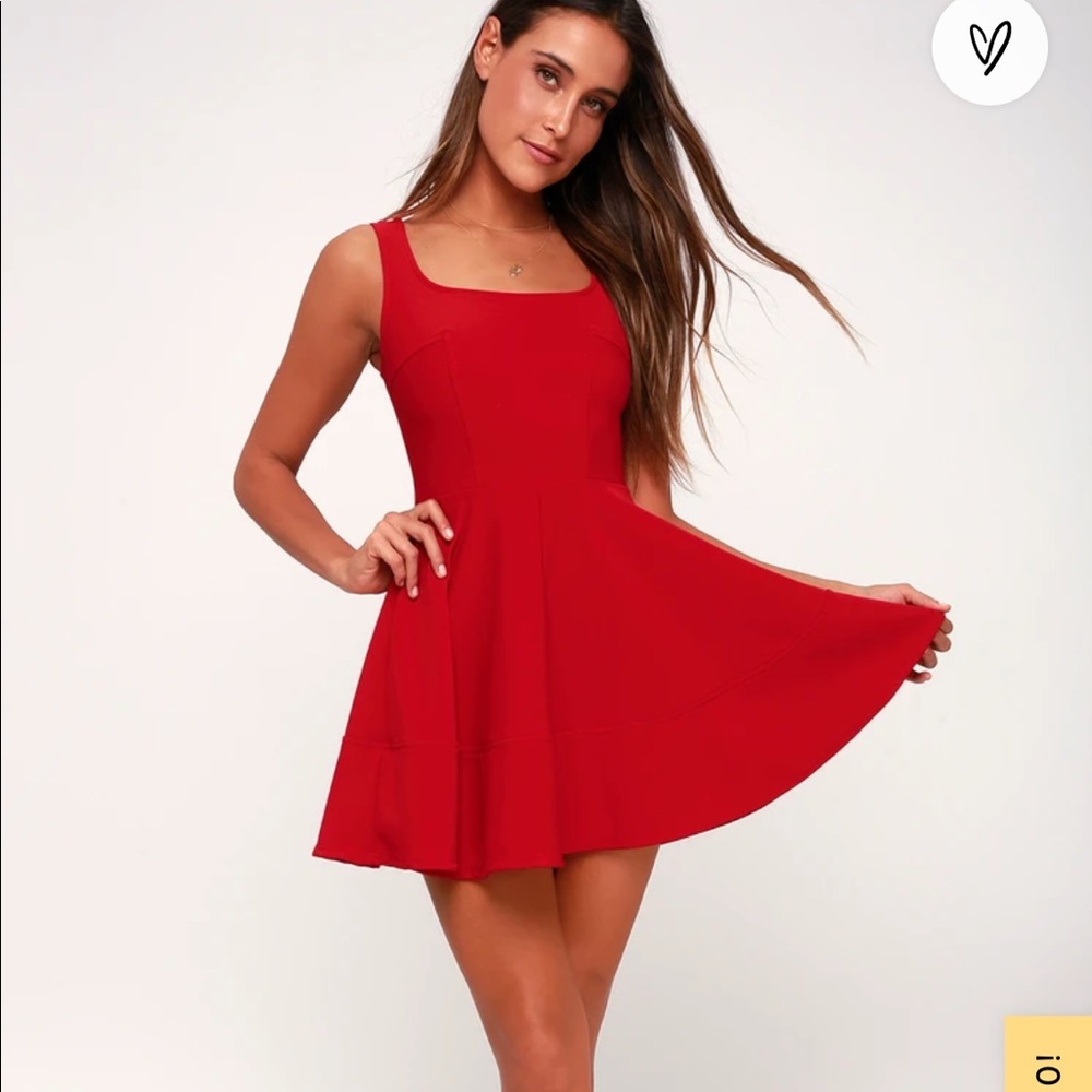 Lulu’s red “home before daylight” women’s size small dress